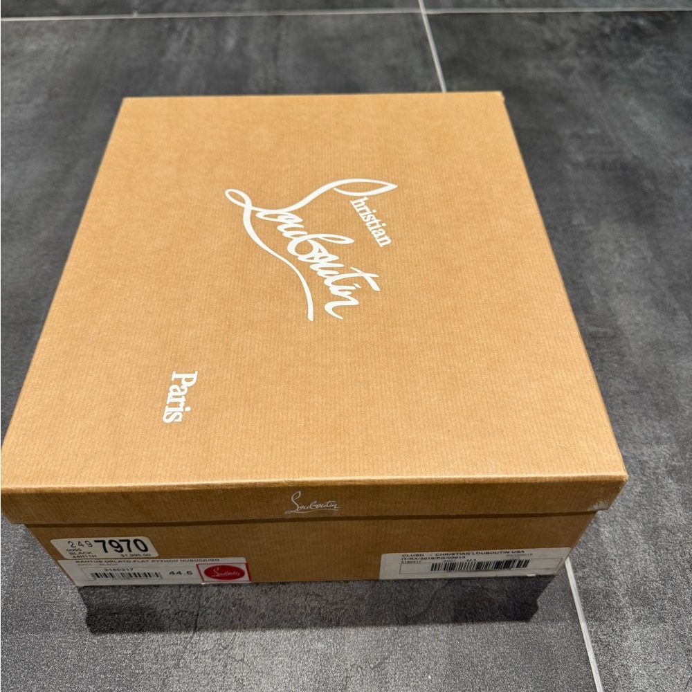 Christian Louboutin Brown Shoe Box with Logo. EMPTY